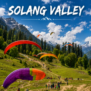 solang valley manali snow paragliding skiing adventure mountain view